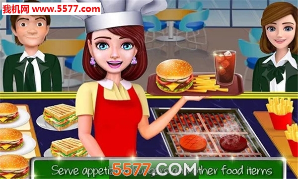 High school cafe girl: burger serving cooking game(ŮĿ^hِ׿)؈D1