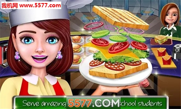 High school cafe girl: burger serving cooking game(ŮĿ^hِ׿)؈D2