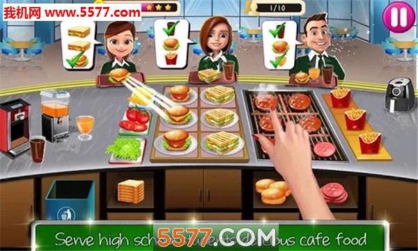 High school cafe girl: burger serving cooking game(ŮĿ^hِ׿)؈D3