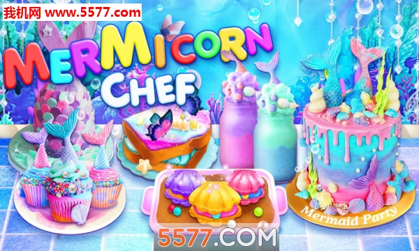 Unicorn Chef: Mermaid Mermicorn Girl Cooking Games(ǫFN~Α)؈D3