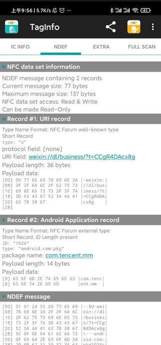 nfc taginfo°