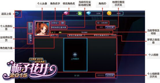栀子花开2015手游个人信息